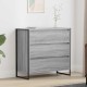 Sonata H Служебен шкаф Сив Сонома 79 x 36 x 75.5 см Инженерно дърво