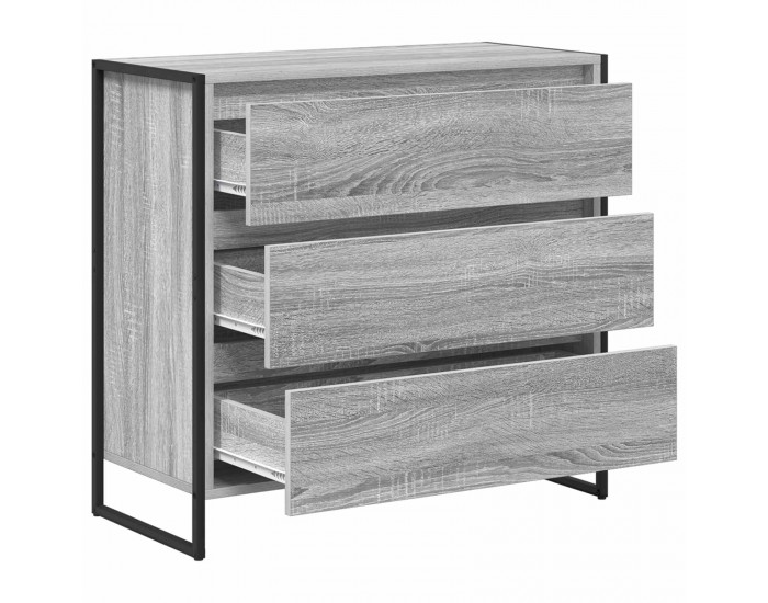 Sonata H Служебен шкаф Сив Сонома 79 x 36 x 75.5 см Инженерно дърво