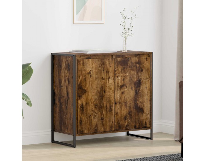 Sonata H Страничен шкаф Димящ дъб 79 x 36 x 75 см Инженерно дърво
