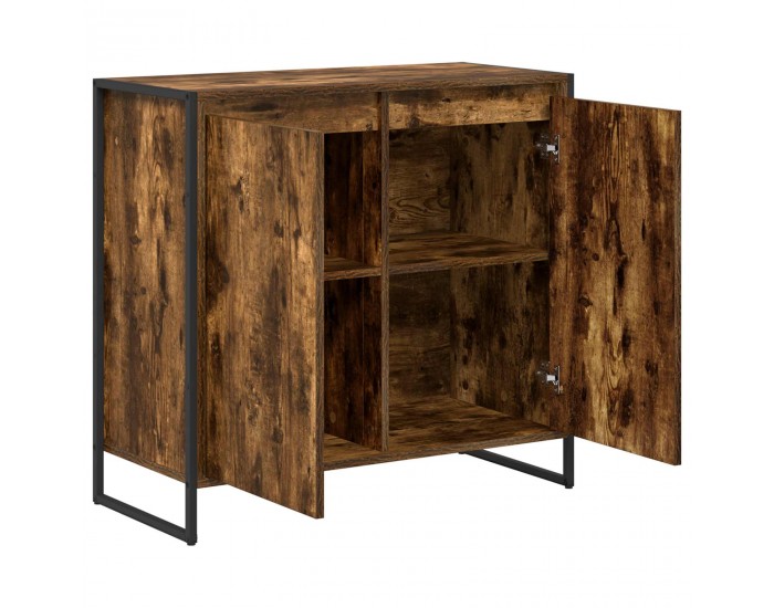 Sonata H Страничен шкаф Димящ дъб 79 x 36 x 75 см Инженерно дърво