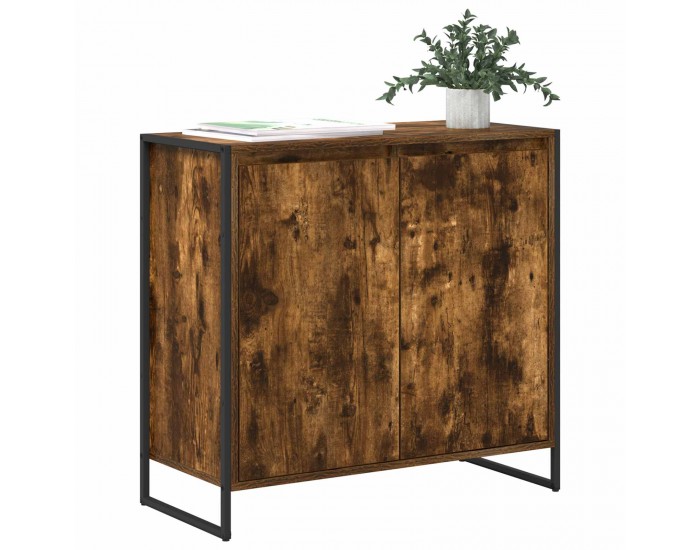 Sonata H Страничен шкаф Димящ дъб 79 x 36 x 75 см Инженерно дърво