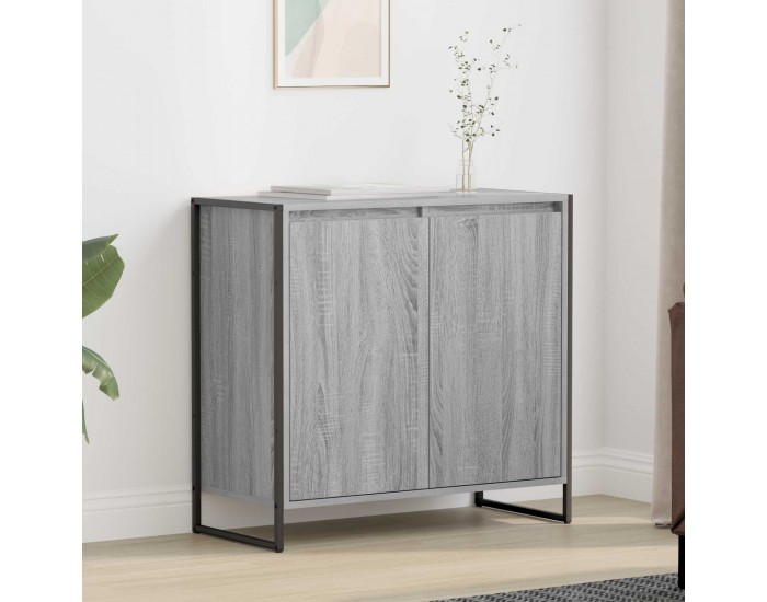 Sonata H Страничен шкаф Сив Сонома 79 x 36 x 75 см Инженерно дърво