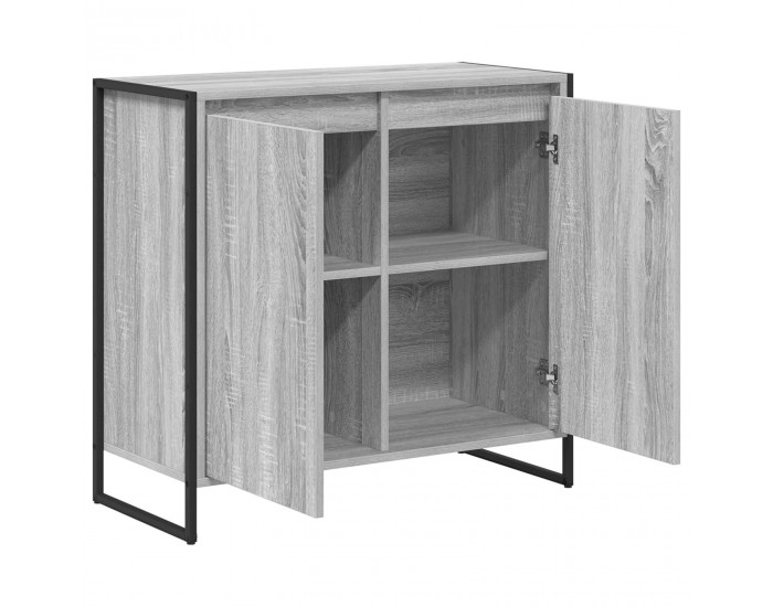 Sonata H Страничен шкаф Сив Сонома 79 x 36 x 75 см Инженерно дърво