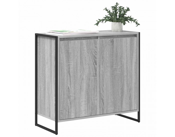 Sonata H Страничен шкаф Сив Сонома 79 x 36 x 75 см Инженерно дърво