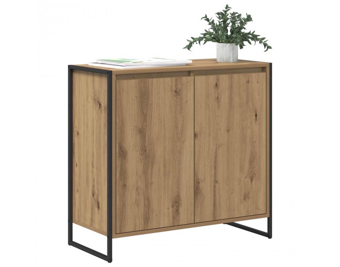 Sonata H Страничен шкаф Дъб Артизан 79 x 36 x 75 см Инженерно дърво
