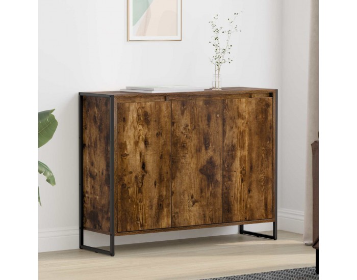 Sonata H Страничен шкаф Димящ дъб 96,5 x 30 x 75 см Инженерно дърво