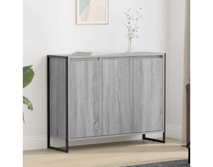Sonata H Страничен шкаф Сив Сонома 96,5 x 30 x 75 см Инженерно дърво