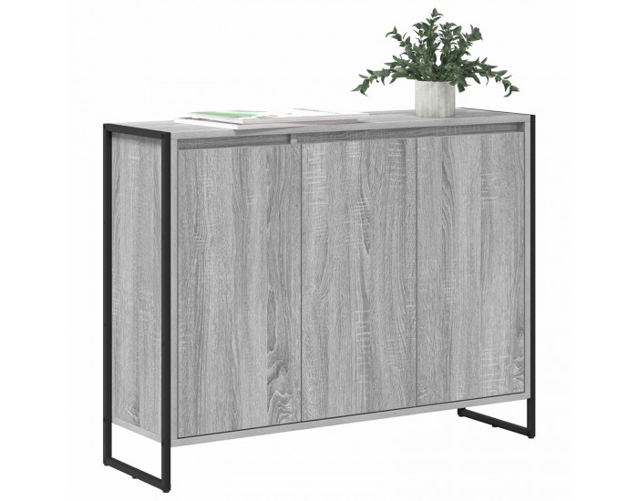 Sonata H Страничен шкаф Сив Сонома 96,5 x 30 x 75 см Инженерно дърво