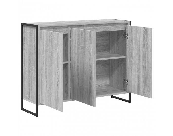 Sonata H Страничен шкаф Сив Сонома 96,5 x 30 x 75 см Инженерно дърво