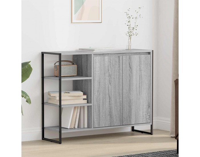 Sonata H Страничен шкаф Сив Сонома 96.5 x 30 x 75 см Инженерно дърво