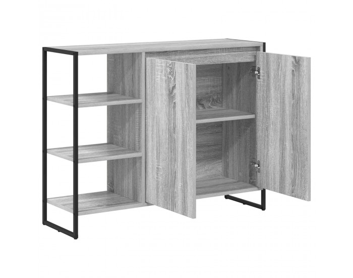 Sonata H Страничен шкаф Сив Сонома 96.5 x 30 x 75 см Инженерно дърво