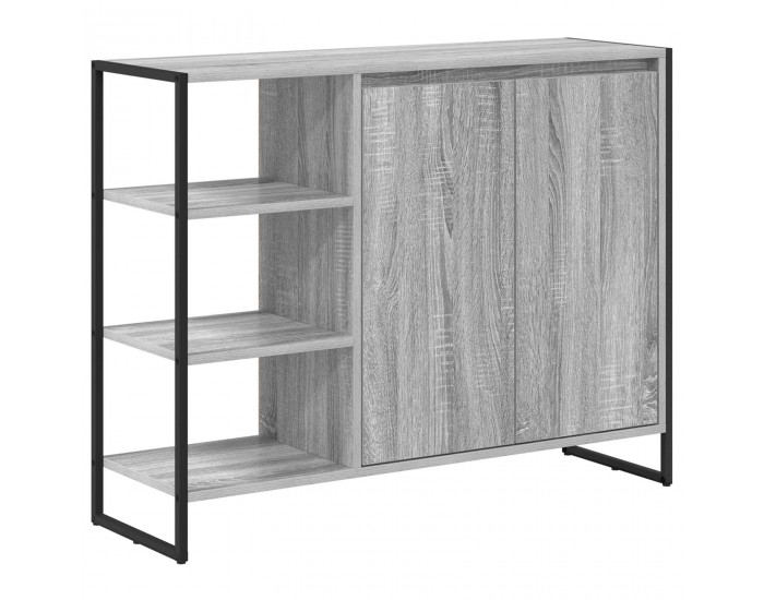 Sonata H Страничен шкаф Сив Сонома 96.5 x 30 x 75 см Инженерно дърво