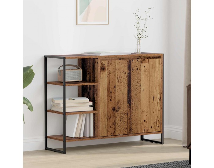 Sonata H Страничен шкаф Старо дърво 96.5 x 30 x 75 см Инженерно дърво