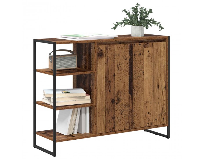 Sonata H Страничен шкаф Старо дърво 96.5 x 30 x 75 см Инженерно дърво