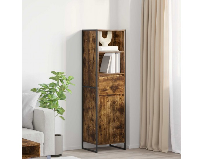 Sonata H Шкаф за книги Димящ дъб 43 x 36 x 150.5 см Инженерно дърво