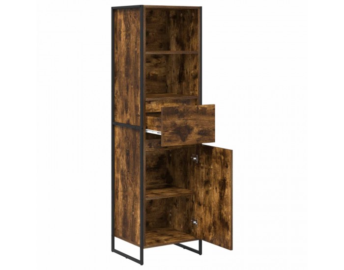 Sonata H Шкаф за книги Димящ дъб 43 x 36 x 150.5 см Инженерно дърво