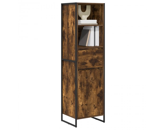 Sonata H Шкаф за книги Димящ дъб 43 x 36 x 150.5 см Инженерно дърво