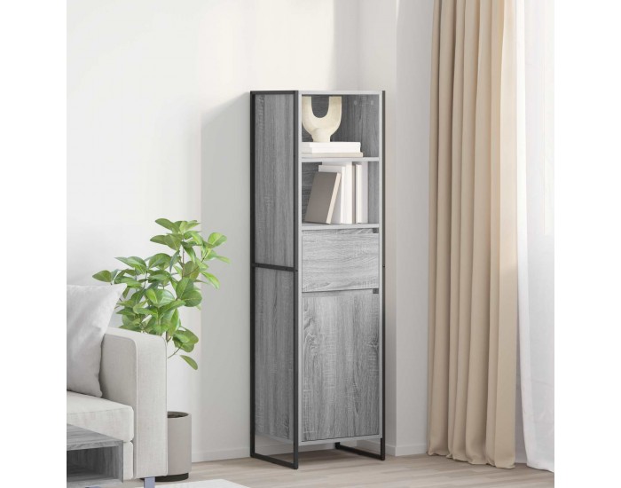 Sonata H Шкаф за книги Сив Сонома 43 x 36 x 150.5 см Инженерно дърво