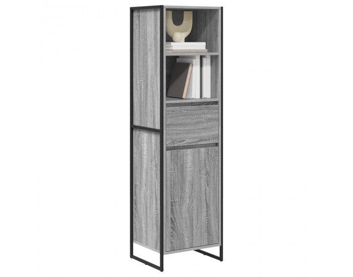 Sonata H Шкаф за книги Сив Сонома 43 x 36 x 150.5 см Инженерно дърво