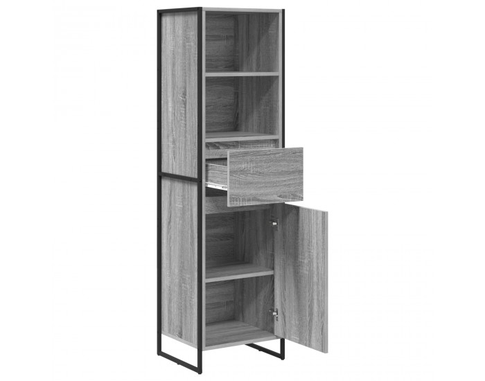 Sonata H Шкаф за книги Сив Сонома 43 x 36 x 150.5 см Инженерно дърво