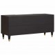 Sonata H ТВ шкаф с чекмедже Черно 105 x 33 x 46 см Солидно мангово дърво