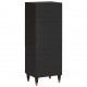 Sonata H Висок шкаф с рафт Черно 40 x 33 x 110 см Солидно мангово дърво