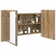 Sonata H Шкаф с огледало за баня Дъб 80 x 12 x 45 см Инженерно дърво