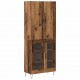 Sonata H Висок шкаф 2 pcs Старо дърво Инженерна дървесина и стъкло
