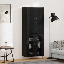 Sonata H Висок шкаф 2 pcs Черния дъб Инженерна дървесина и стъкло - Living