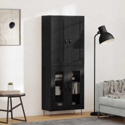 Sonata H Висок шкаф Черния дъб 69,5 x 34 x 180 см Инженерно дърво - Corpuri, vitrine, biblioteci modulare