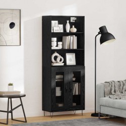 Sonata H Висок шкаф Черния дъб 69,5 x 34 x 180 см Инженерно дърво - Corpuri, vitrine, biblioteci modulare