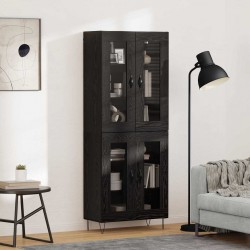 Sonata H Висок шкаф Черния дъб 69,5 x 34 x 180 см Инженерно дърво - Corpuri, vitrine, biblioteci modulare