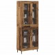 Sonata H Висок шкаф 2 pcs Старо дърво Инженерна дървесина и стъкло