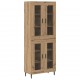 Sonata H Висок шкаф 2 pcs Дъб Инженерна дървесина и стъкло