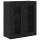 Sonata H Висок шкаф 2 pcs Черния дъб Инженерна дървесина и стъкло