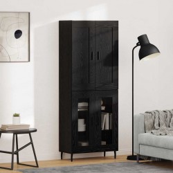 Sonata H Висок шкаф 2 pcs Черния дъб Инженерна дървесина и стъкло - Corpuri, vitrine, biblioteci modulare