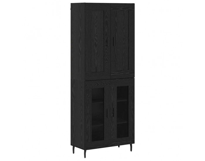 Sonata H Висок шкаф 2 pcs Черния дъб Инженерна дървесина и стъкло