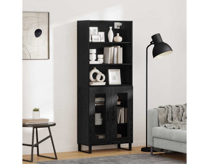 Sonata H Висок шкаф Черния дъб 69,5 x 34 x 180 см Инженерно дърво