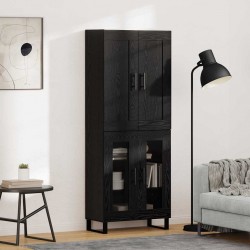 Sonata H Висок шкаф Черния дъб 69,5 x 34 x 180 см Инженерно дърво - Corpuri, vitrine, biblioteci modulare