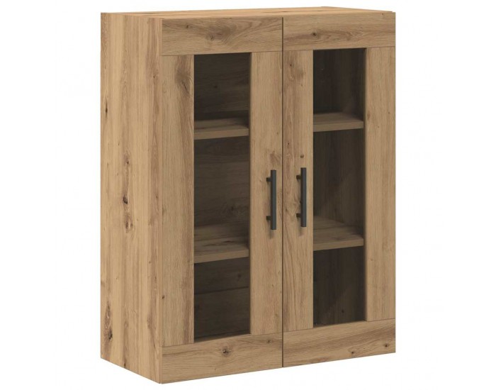 Sonata H Висок шкаф 2 pcs Дъб Инженерна дървесина и стъкло