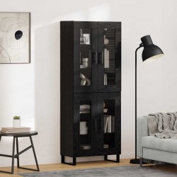 Sonata H Висок шкаф 2 pcs Черния дъб Инженерна дървесина и стъкло - Corpuri, vitrine, biblioteci modulare