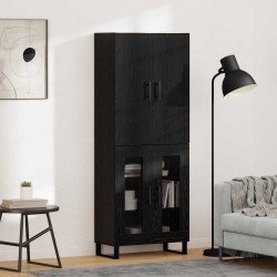 Sonata H Висок шкаф 2 pcs Черния дъб Инженерна дървесина и стъкло - Corpuri, vitrine, biblioteci modulare