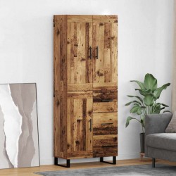 Sonata H Висок шкаф Старо дърво 69,5 x 34 x 180 см Инженерно дърво - Living