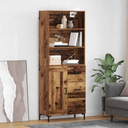 Sonata H Висок шкаф Старо дърво 69,5 x 34 x 180 см Инженерно дърво - Corpuri, vitrine, biblioteci modulare