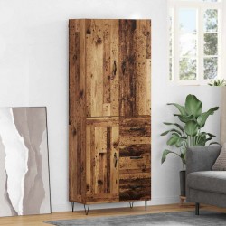 Sonata H Висок шкаф 2 pcs Старо дърво Инженерна дървесина и стъкло - Living