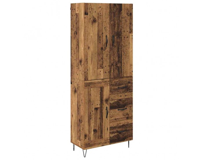 Sonata H Висок шкаф 2 pcs Старо дърво Инженерна дървесина и стъкло