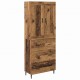 Sonata H Висок шкаф 2 pcs Старо дърво Инженерна дървесина и стъкло