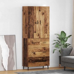 Sonata H Висок шкаф с чекмедже Старо дърво 69,5 x 34 x 180 см - Corpuri, vitrine, biblioteci modulare