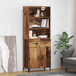 Sonata H Висок шкаф Старо дърво 69,5 x 34 x 180 см Инженерно дърво - Corpuri, vitrine, biblioteci modulare