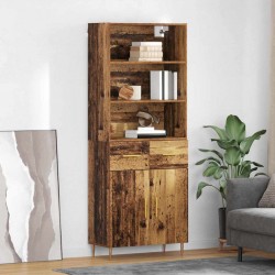 Sonata H Висок шкаф Старо дърво 69,5 x 34 x 180 см Инженерно дърво - Corpuri, vitrine, biblioteci modulare